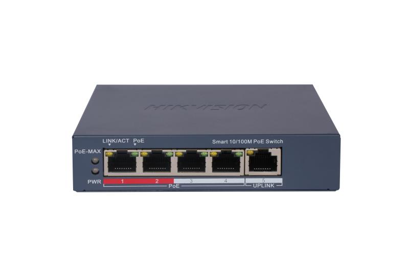 SWITCH HIKVISION 04 PORTA POE SMART POE