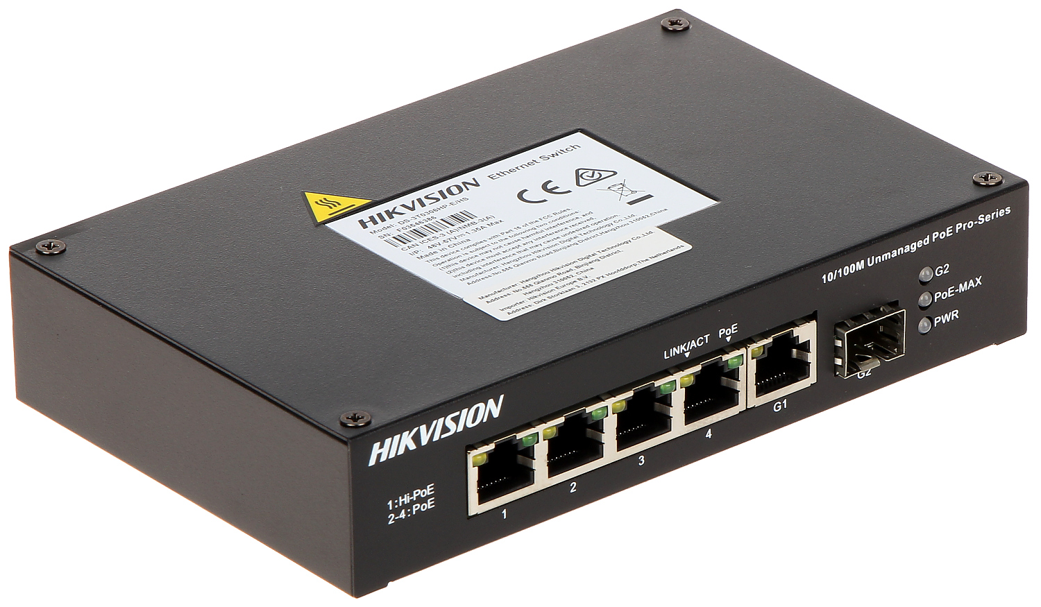 SWITCH HIKVISION POE INDUSTRIAL HARSH GIGABIT 4P