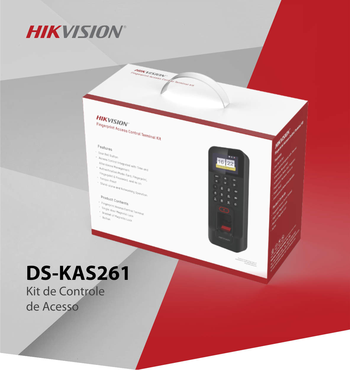 KIT DE TERMINAL DE IMPRESSÃO DIGITAL HIKVISION