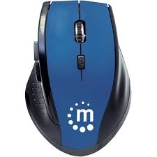 MOUSE MANHATTAN WIFI CURVE AZUL/PRETO V2